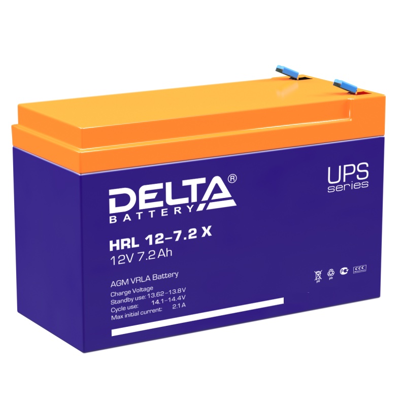 Аккумуляторная батарея Delta HRL 12-7.2 X (12V / 7.2Ah)