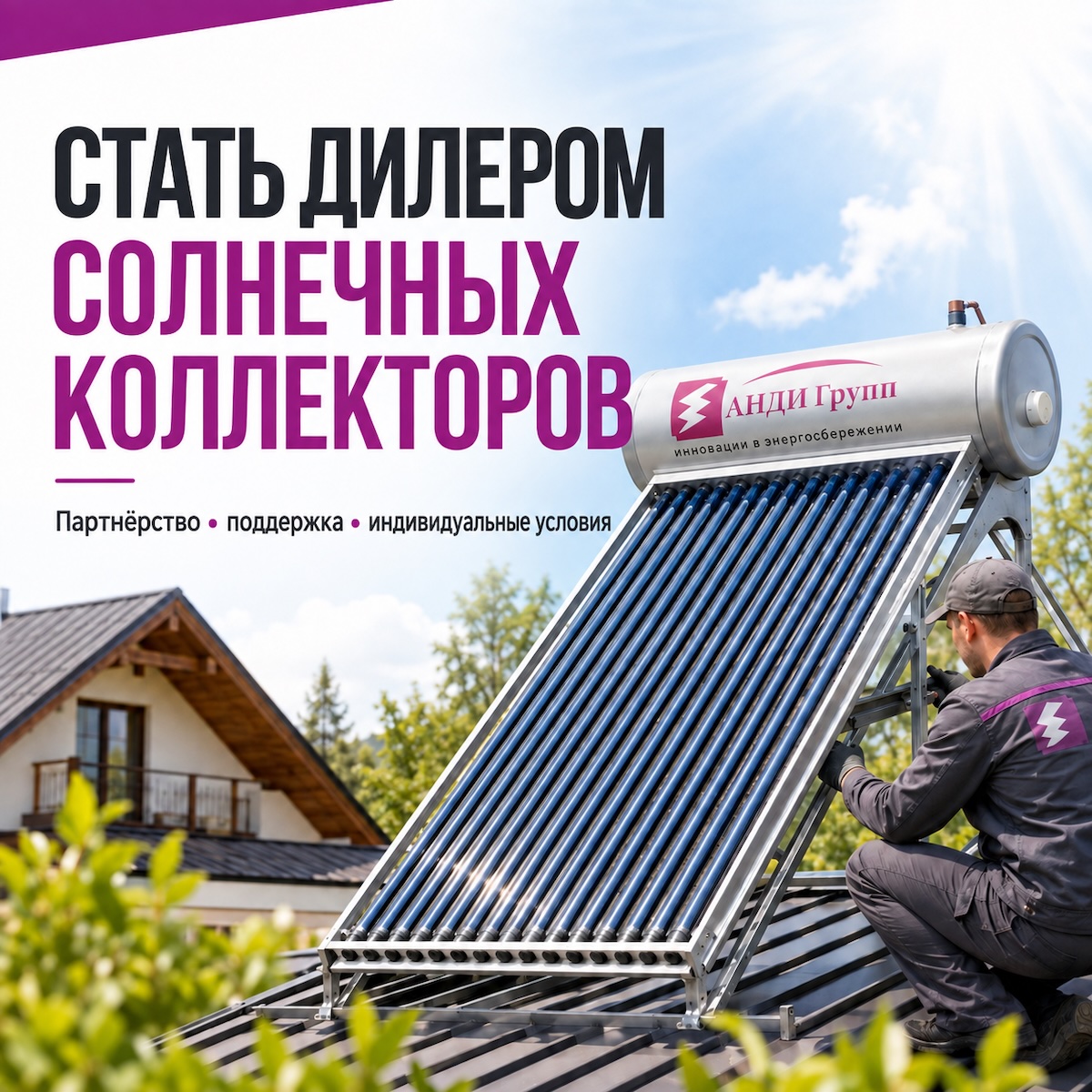Стать дилером солнечных коллекторов АНДИ Групп